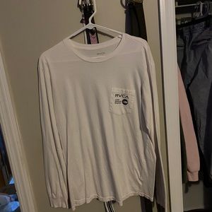 RVCA White Long Sleeve T-Shirt Large ANP